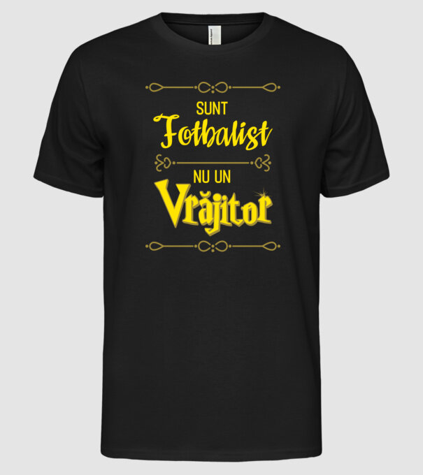sunt fotbalist, nu un vrăjitor model negru pe tricou