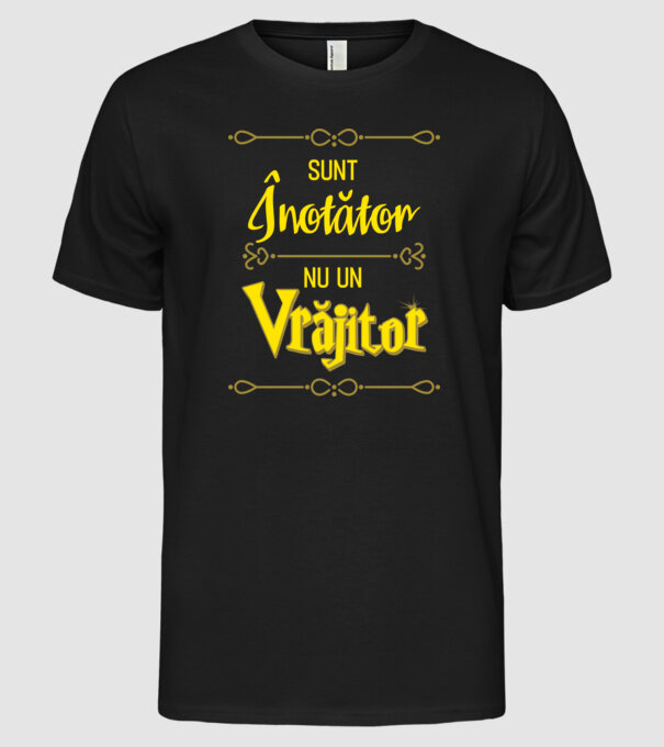 sunt înotător, nu un vrăjitor model negru pe tricou