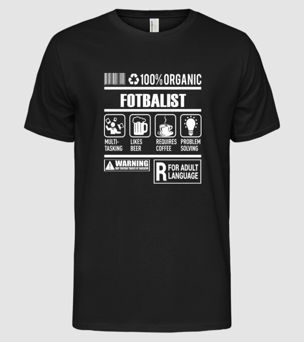FOTBALIST model negru pe tricou