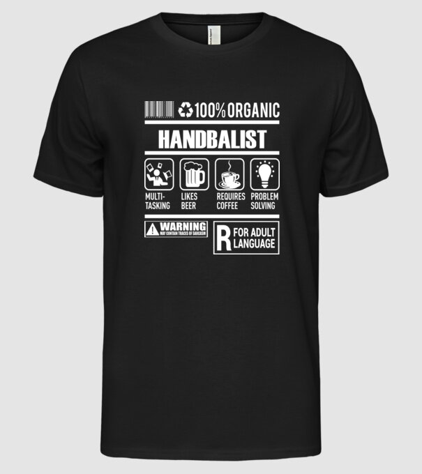 HANDBALIST model negru pe tricou