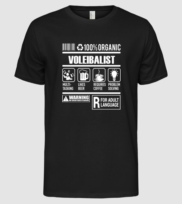 VOLEIBALIST model negru pe tricou