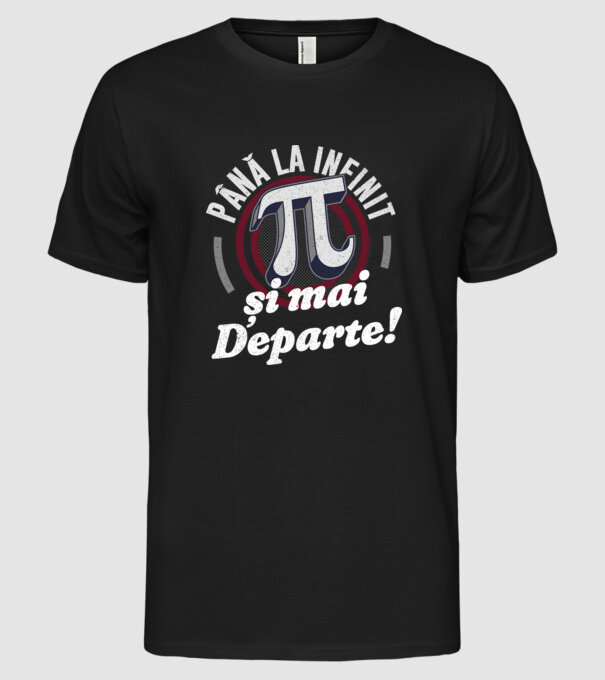 Până la infinit și mai departe! model negru pe tricou