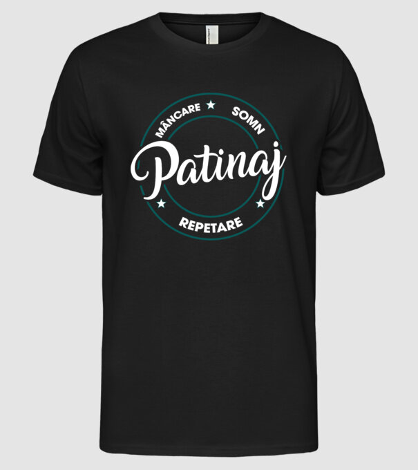 patinaj model negru pe tricou