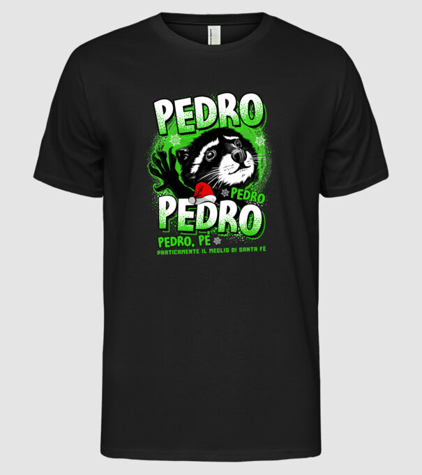 Pedro pedro christmas model negru pe tricou