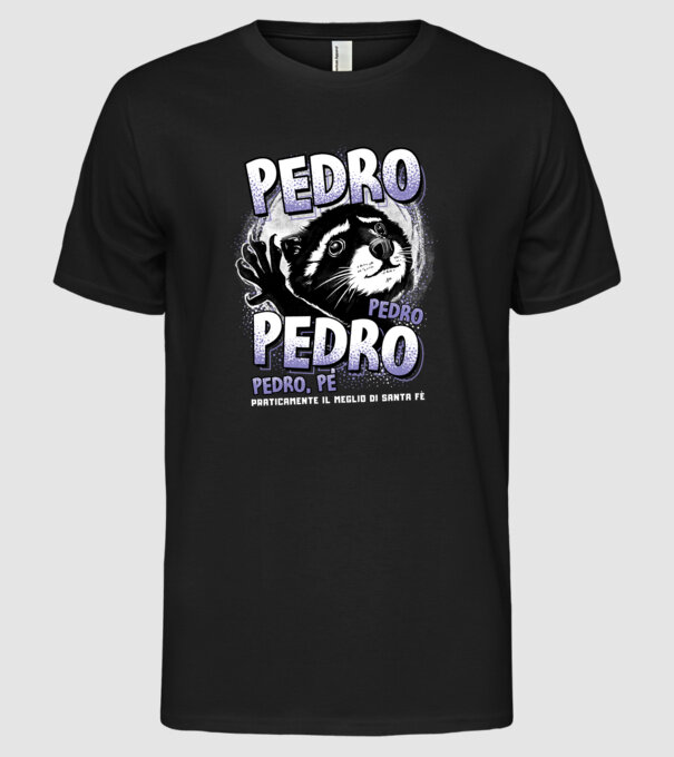 PEDRO PEDRO PEDRO model negru pe tricou