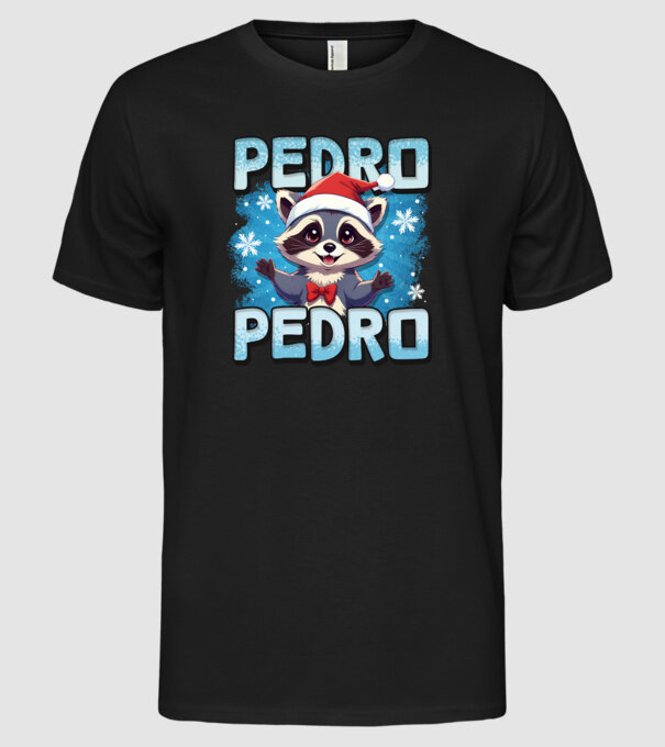 Pedro pedro retro xmas model negru pe tricou