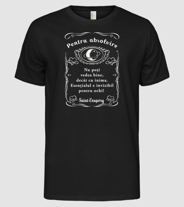 pentru absolvire model negru pe tricou