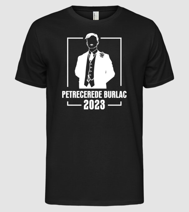 Petrecere de burlac model negru pe tricou