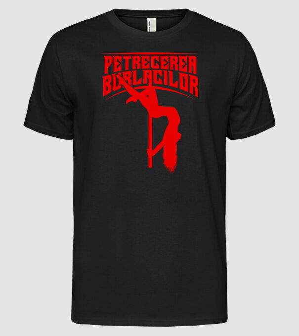 petrecerea burlacilor model negru pe tricou