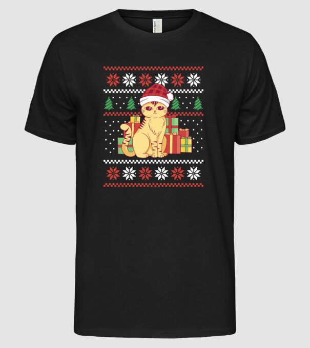 Pisici model negru pe tricou