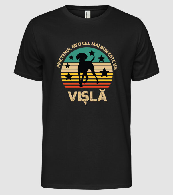 Prietenul meu cel mai bun este o vișlă model negru pe tricou