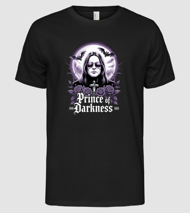 Prince of Darkness model negru pe tricou