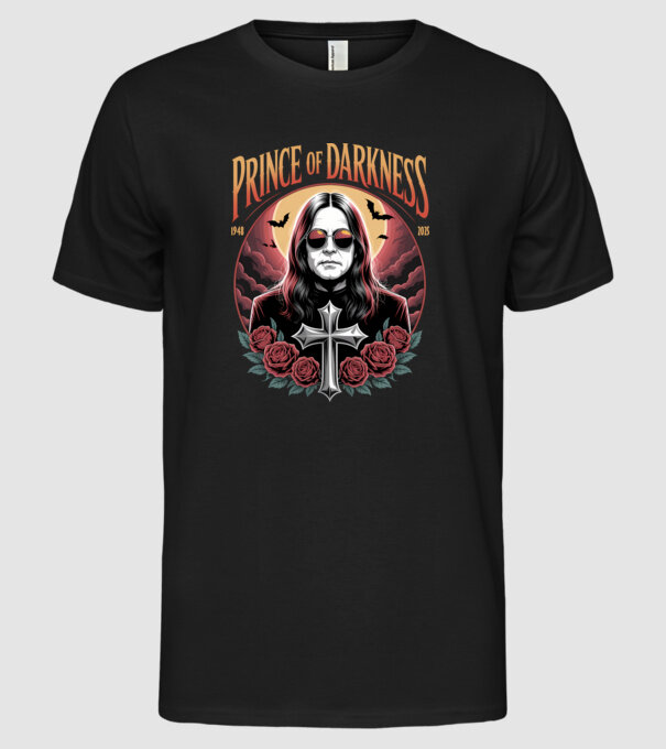 Prince of Darkness model negru pe tricou