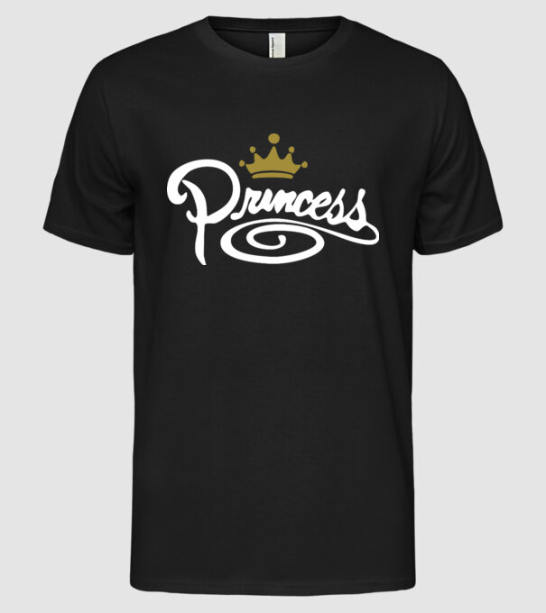 Princess model negru pe tricou