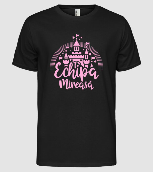 Prinţesă mireasă model negru pe tricou