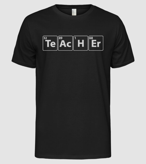 Profesor de chimie model negru pe tricou