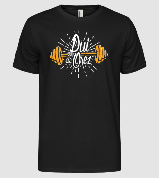 Pui & orez model negru pe tricou