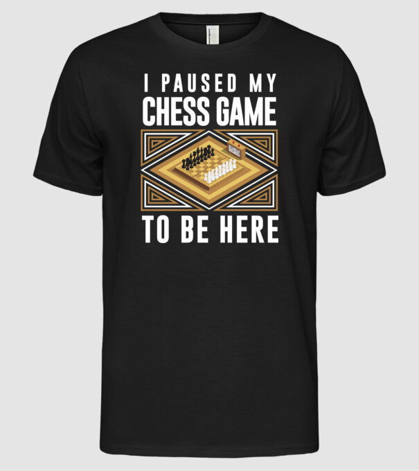 Pused my chess game model negru pe tricou