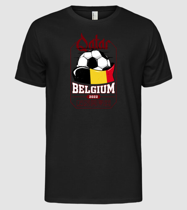 Qatar teams Belgium model negru pe tricou