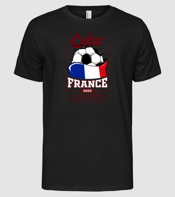 Qatar teams France model negru pe tricou