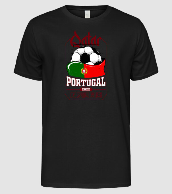 Qatar teams Portugal model negru pe tricou