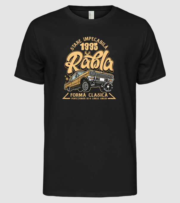 Rablă 1995 model negru pe tricou
