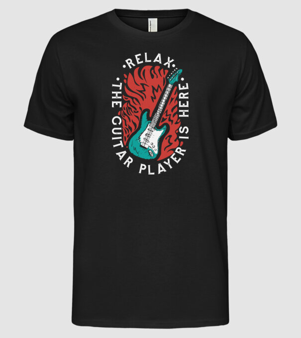 Relax model negru pe tricou