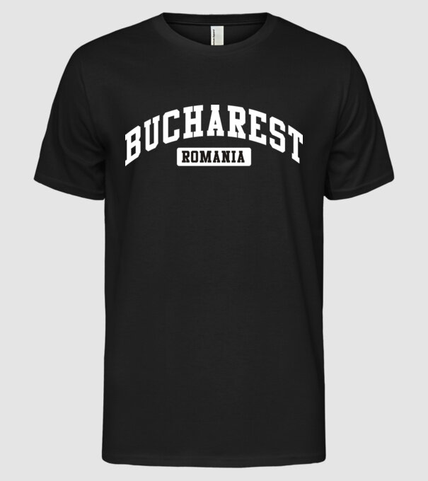România Bucharest sport model negru pe tricou