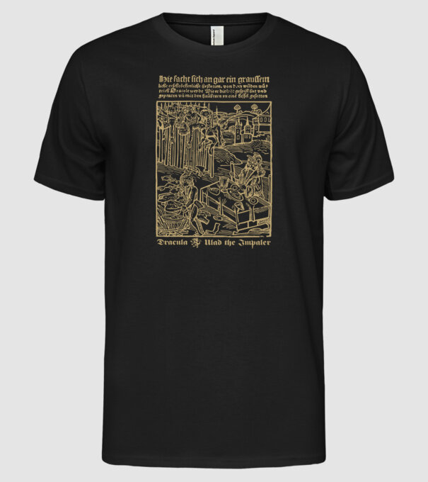 România Dracula model negru pe tricou
