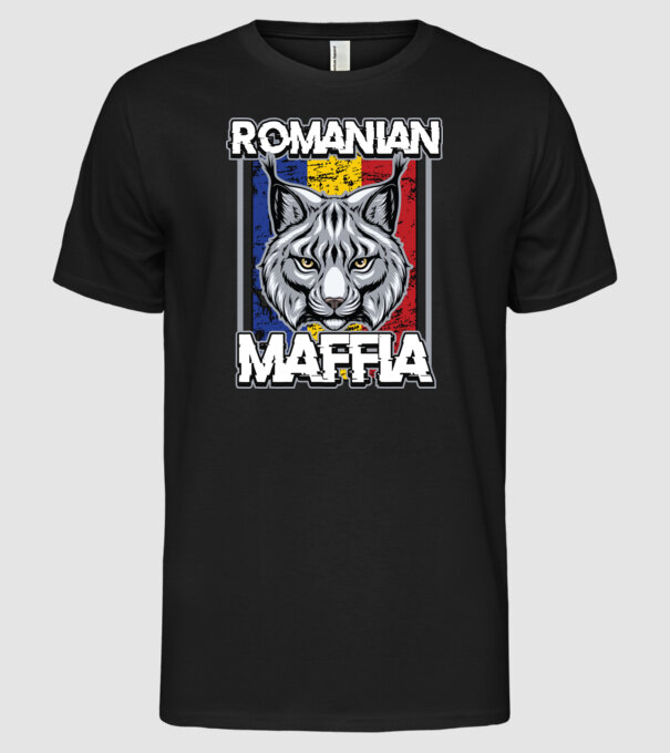 România maffia model negru pe tricou