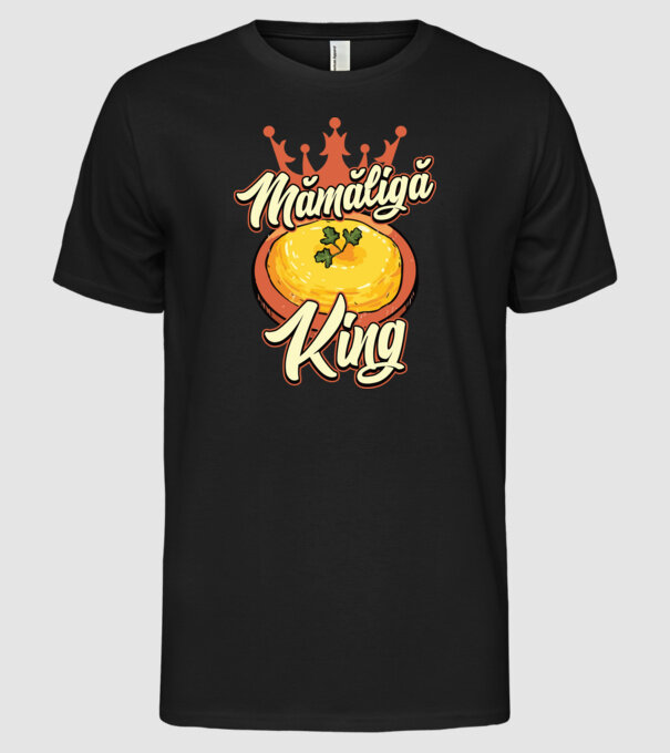 România Mămăligă model negru pe tricou