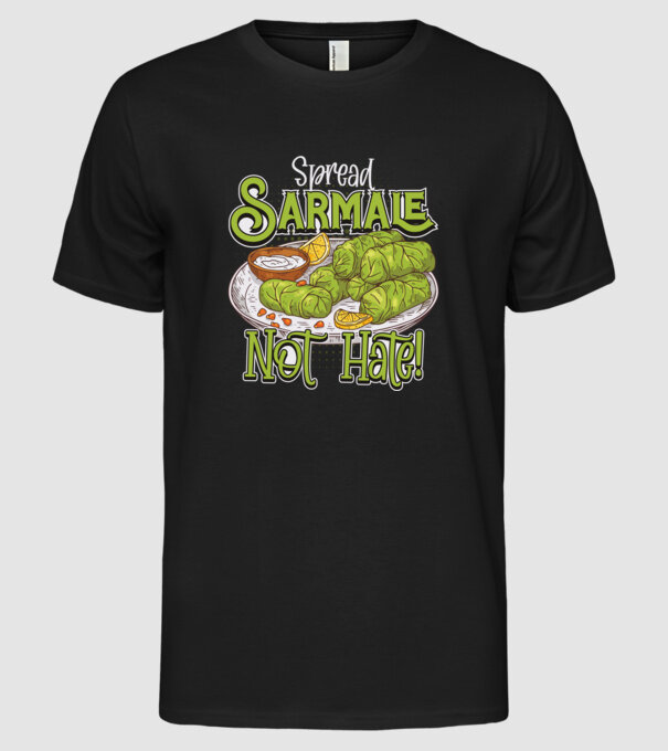 România Sarmale model negru pe tricou
