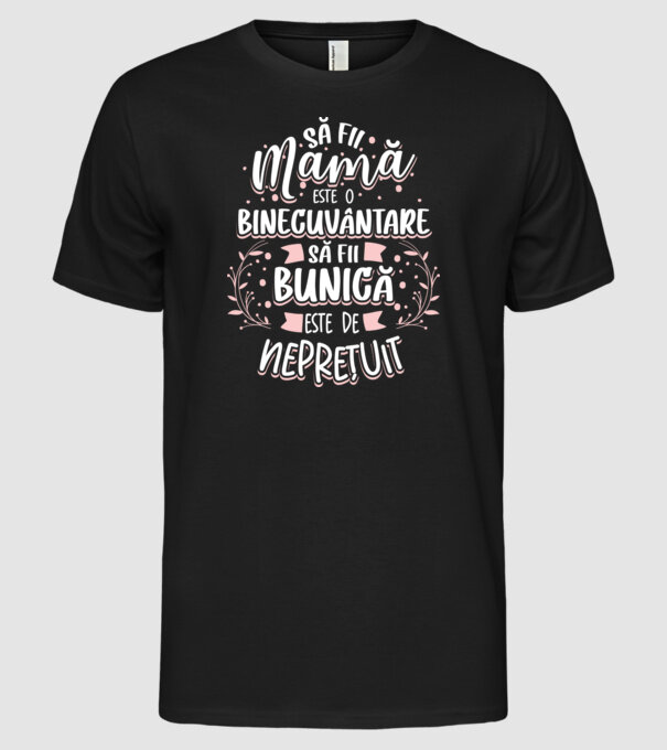 Să fii bunică este neprețuit model negru pe tricou
