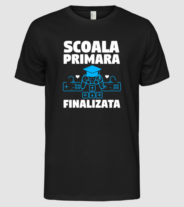 Scoala Primara Finalizata model negru pe tricou