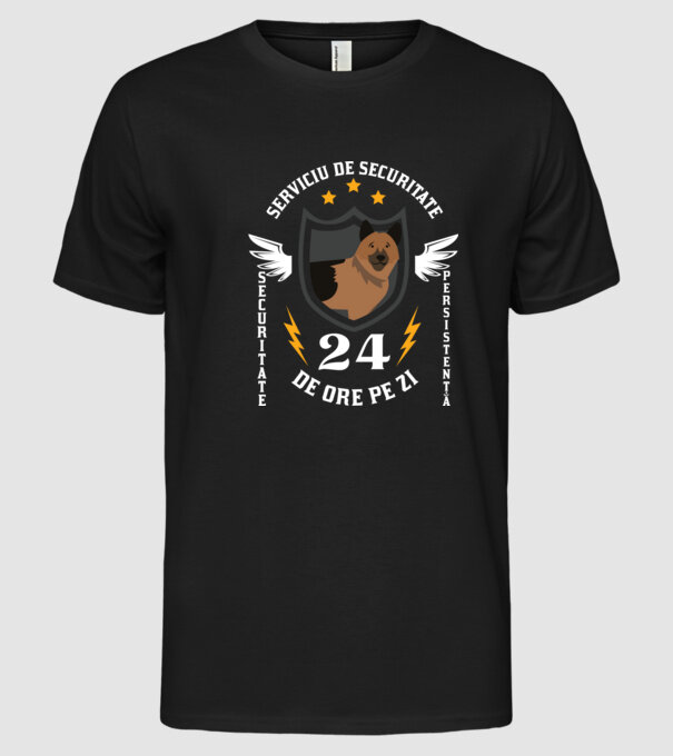 serviciu de securitate - securitate - persistență - 24 de ore pe zi model negru pe tricou