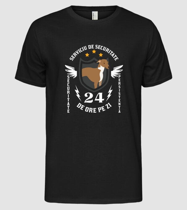 serviciu de securitate - securitate - persistență - 24 de ore pe zi model negru pe tricou
