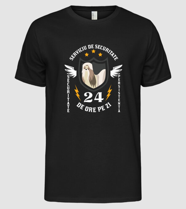 serviciu de securitate - securitate - persistență - 24 de ore pe zi model negru pe tricou
