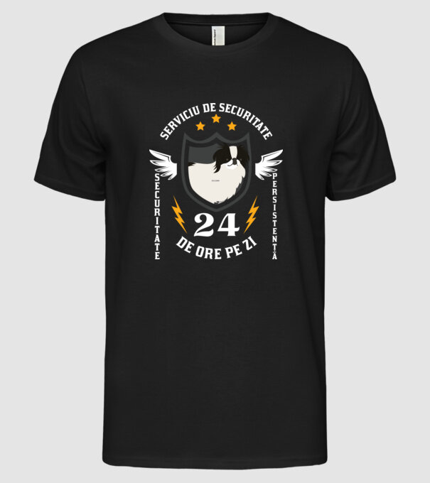 serviciu de securitate - securitate - persistență - 24 de ore pe zi model negru pe tricou