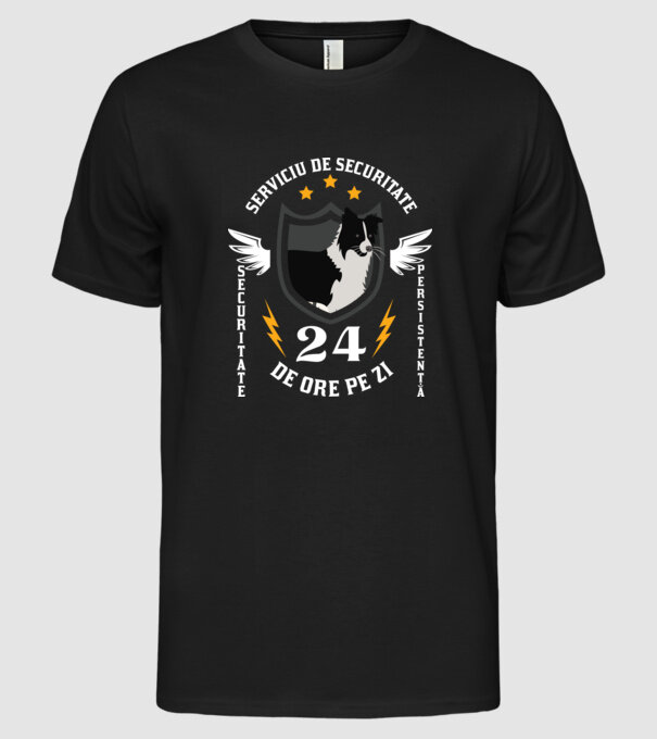 serviciu de securitate - securitate - persistență - 24 de ore pe zi model negru pe tricou