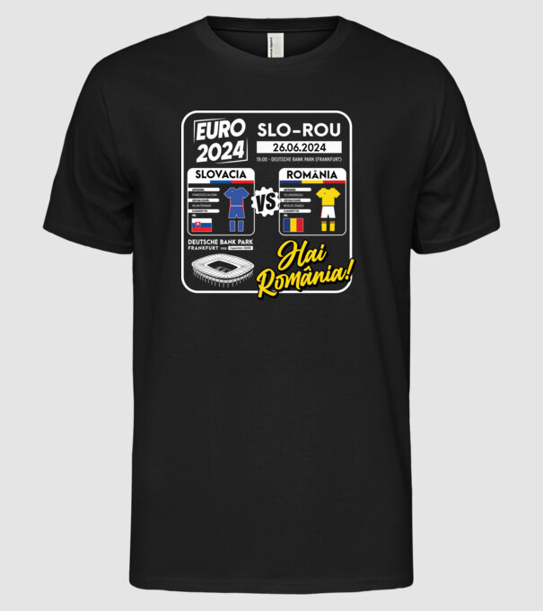 SLO-ROU euro 2024 calendar model negru pe tricou