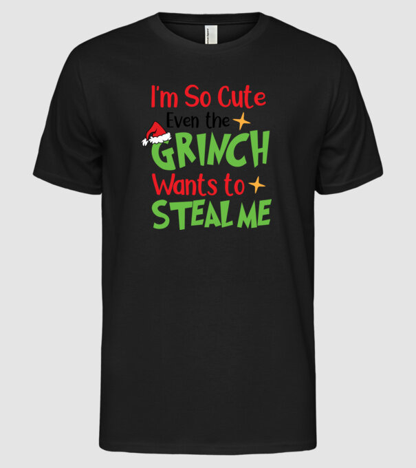 So cute Grinch model negru pe tricou