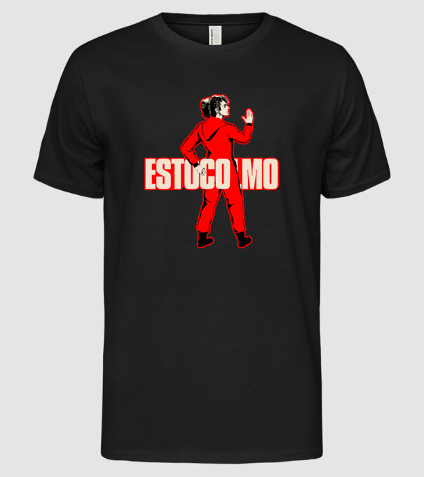 stockholm la casa de papel model negru pe tricou