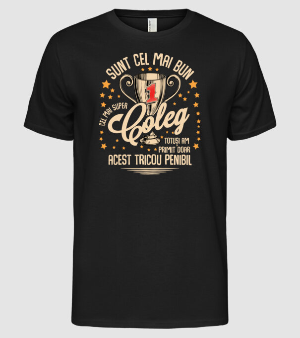 sunt cel mai bun coleg model negru pe tricou