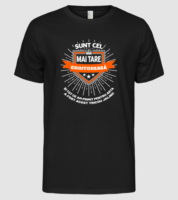 Sunt cea mai tare croitoreasă și tot ce am primit pentru asta a fost acest tricou jalnic model negru pe tricou