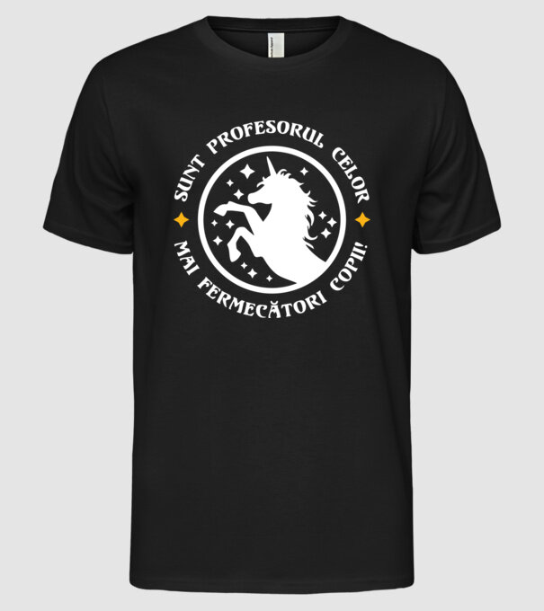 Sunt profesorul celor mai fermecători copii model negru pe tricou