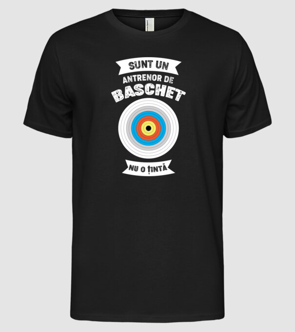 sunt un antrenor de baschet, nu o țintă model negru pe tricou
