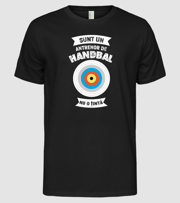 sunt un antrenor de handbal, nu o țintă model negru pe tricou