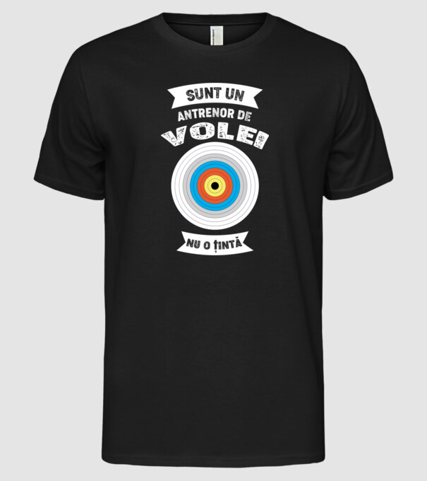 sunt un antrenor de volei, nu o țintă model negru pe tricou