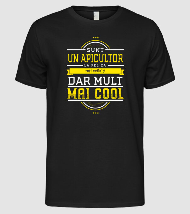 sunt un apicultor, la fel ca toți ceilalți, dar mult mai cool model negru pe tricou