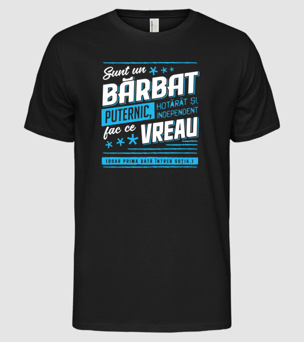 Sunt un bărbat puternic model negru pe tricou
